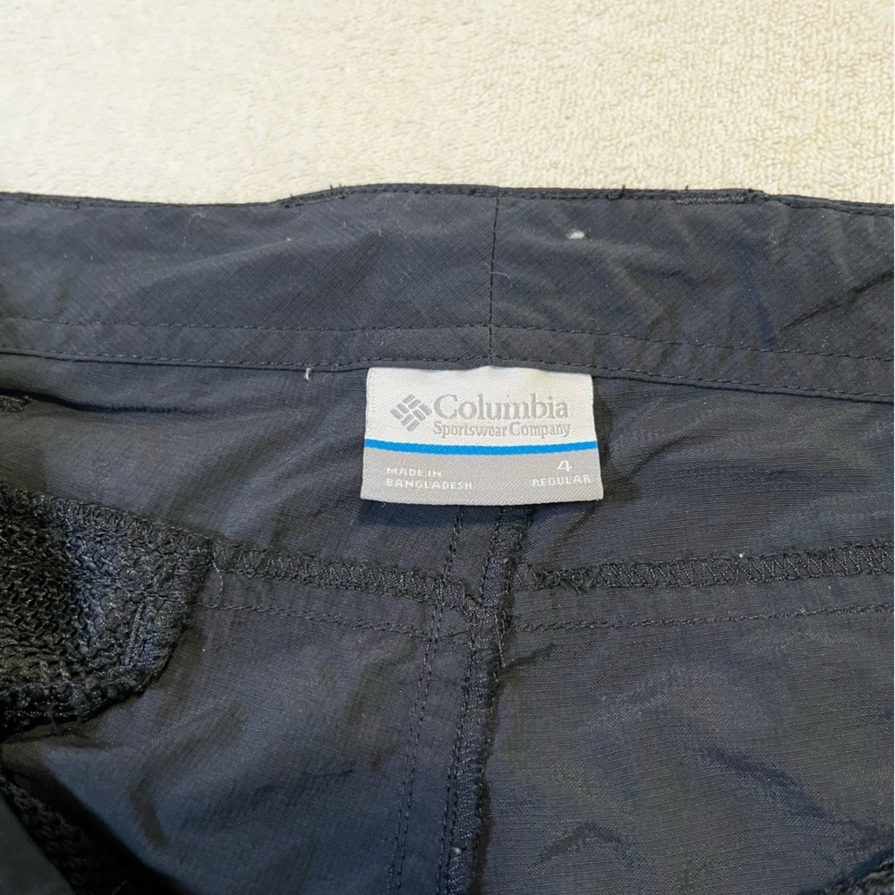🏕️ Columbia PFG Omni-Shade Convertible Hiking Pants Women’s Size 4 Black Outdoor - Picture 3 of 6